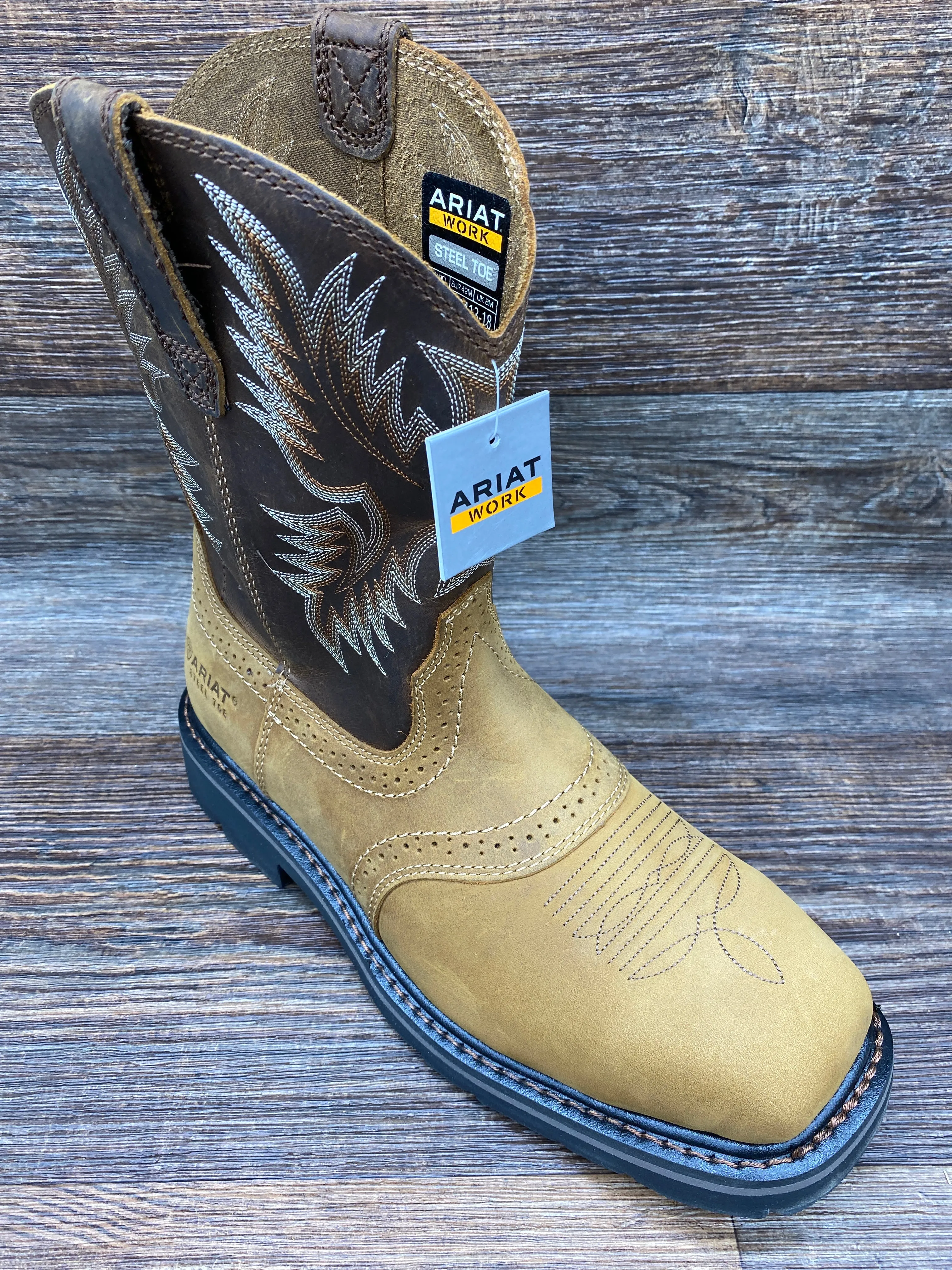 10010134 Men's Sierra Square Toe Steel Toe Work Boot by Ariat