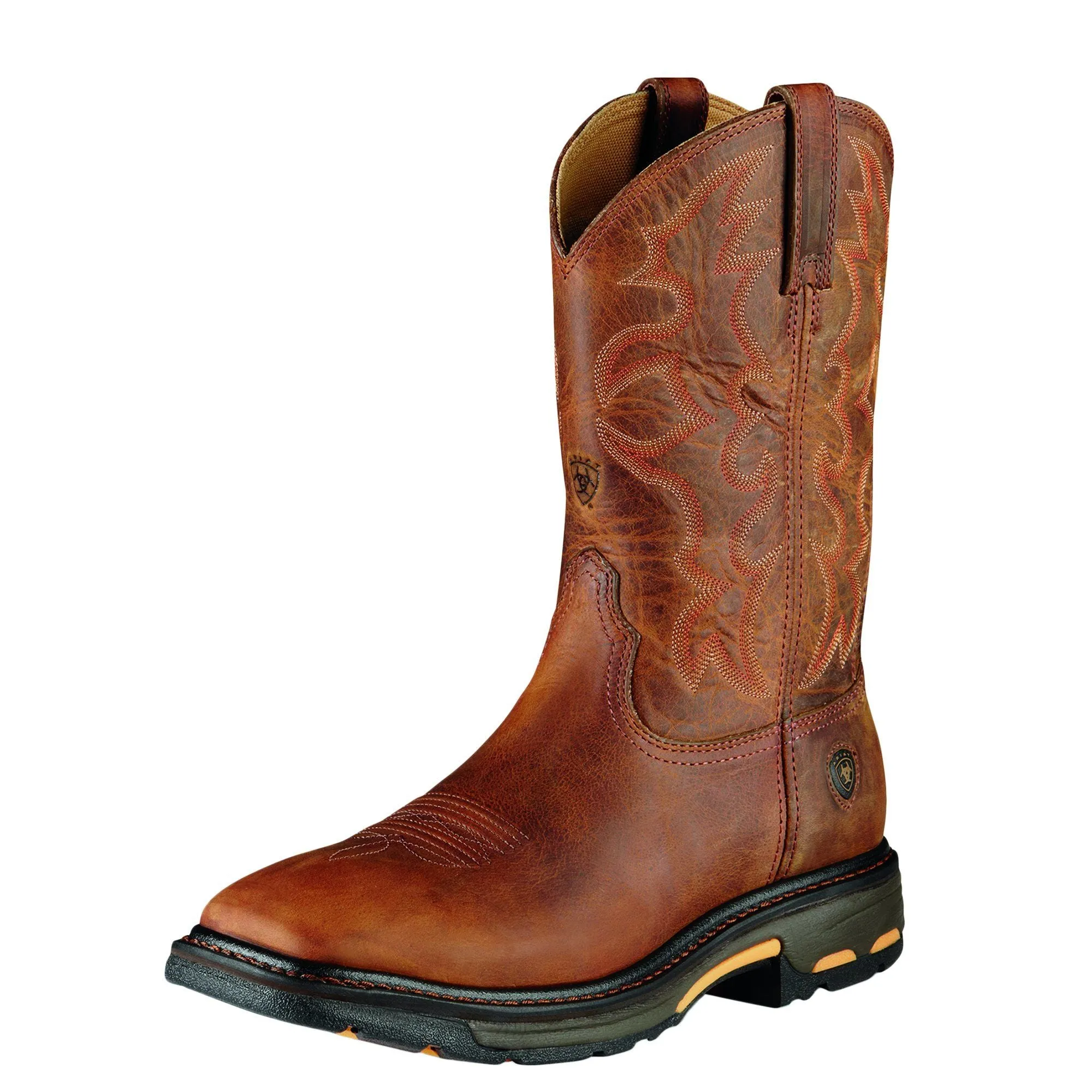 Ariat Mens Workhog Wide Square Toe Steel Toe Work Boot Toast