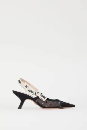 Black & Multi Dots J'Adior Slingback Heel