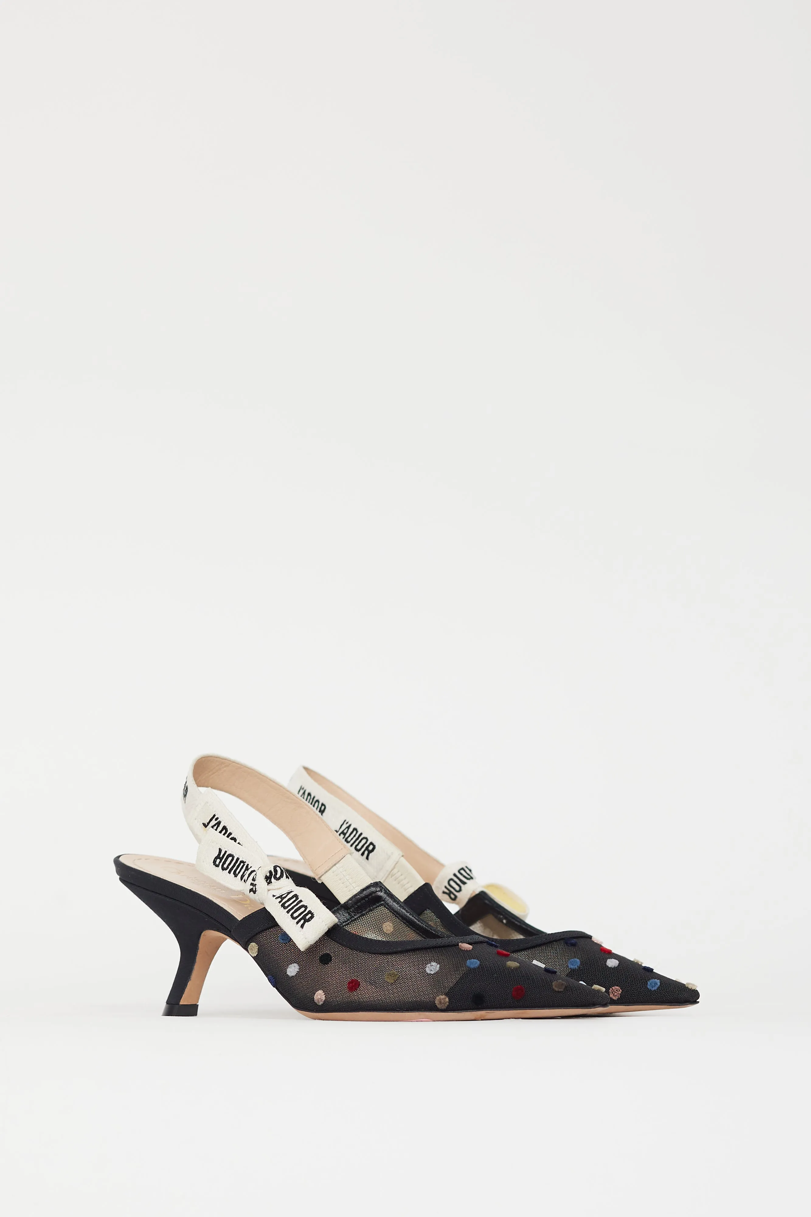 Black & Multi Dots J'Adior Slingback Heel