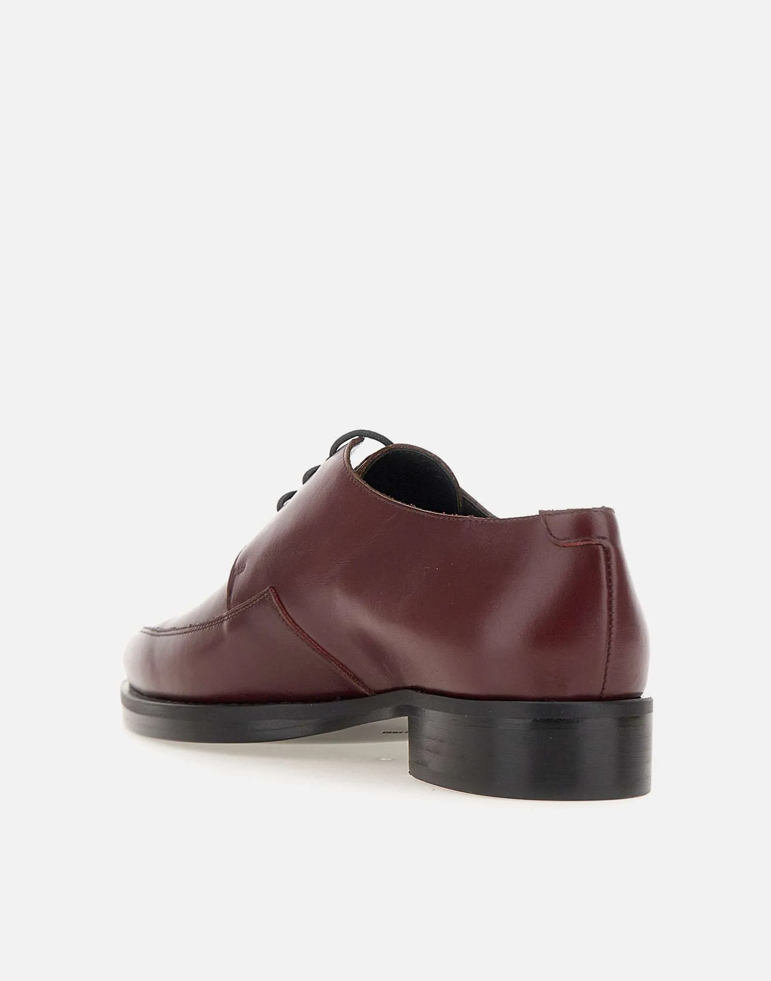 Burgundy Leather Oxford Shoes for Women