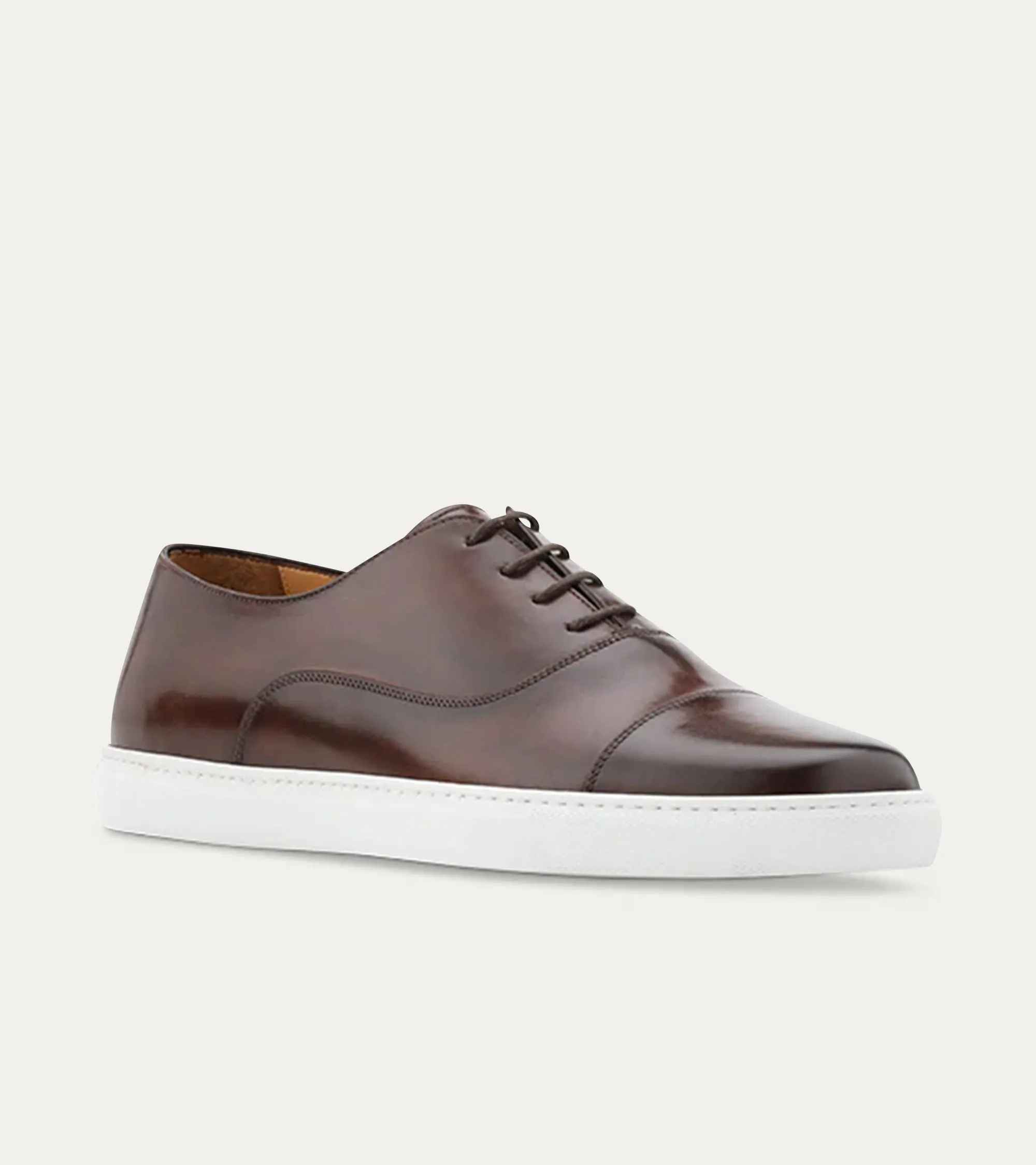 Cap Toe Oxford Sneaker In Brown Antique