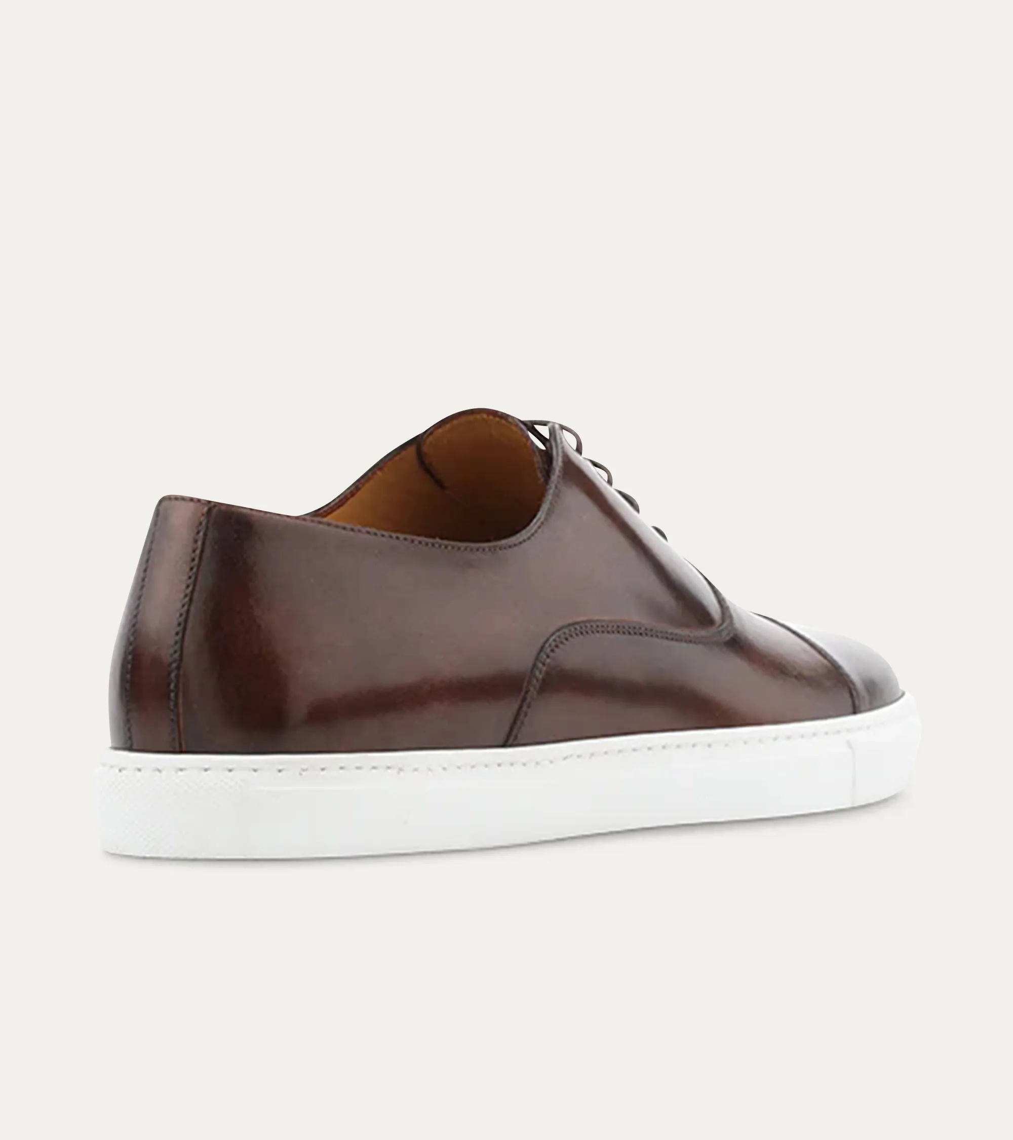 Cap Toe Oxford Sneaker In Brown Antique