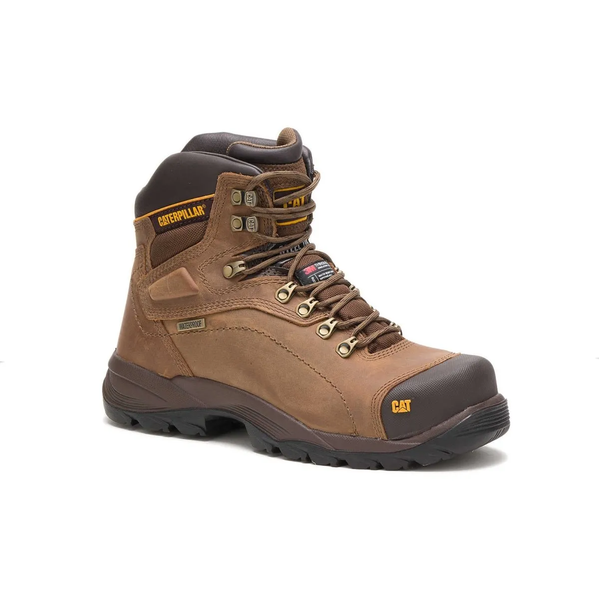 Caterpillar Diagnostic Hi Waterproof Thinsulate™ Steel Toe Work Boot (p89940) In Dark Beige