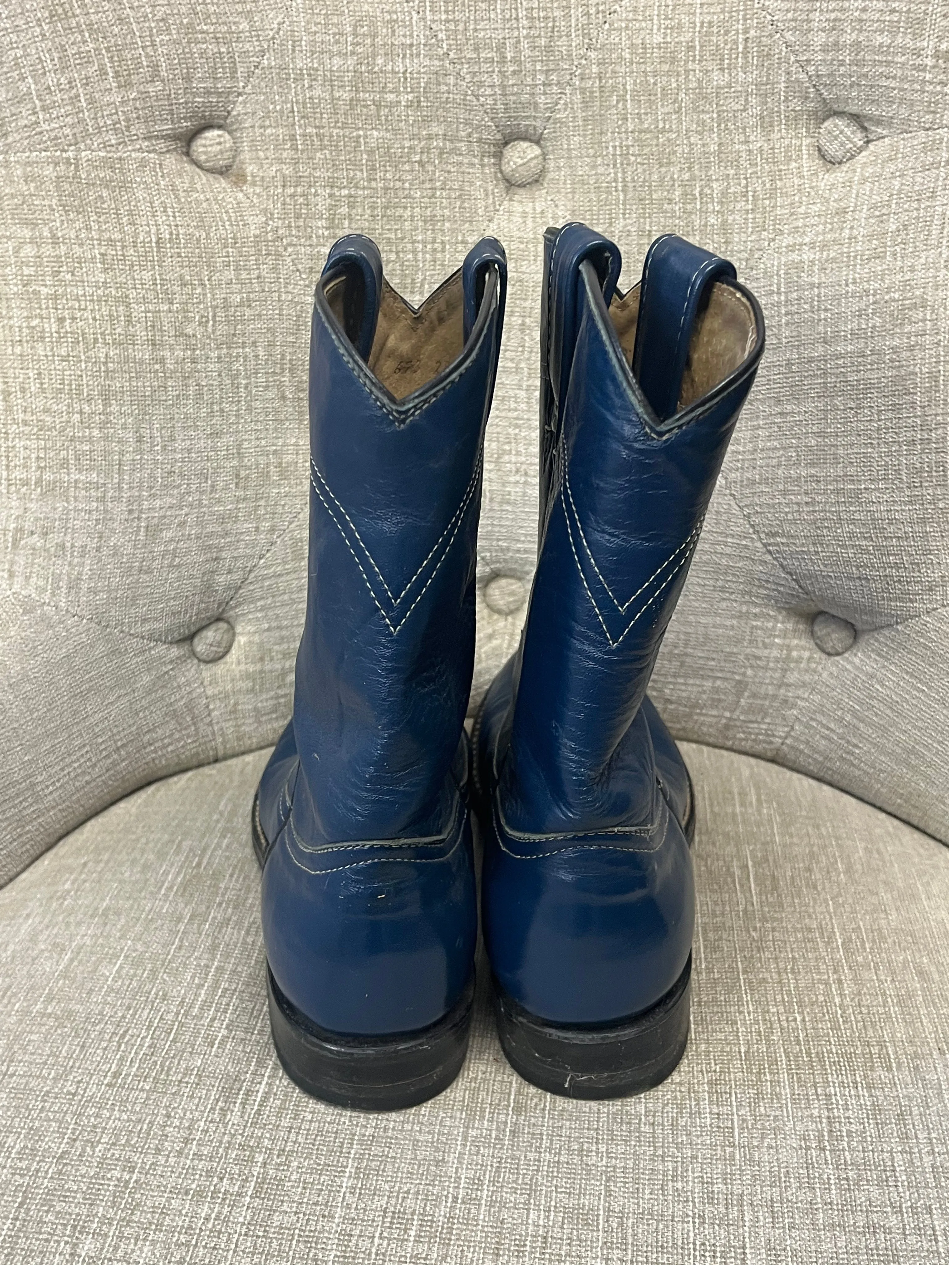 Dark Teal Western Boots (Size 6)