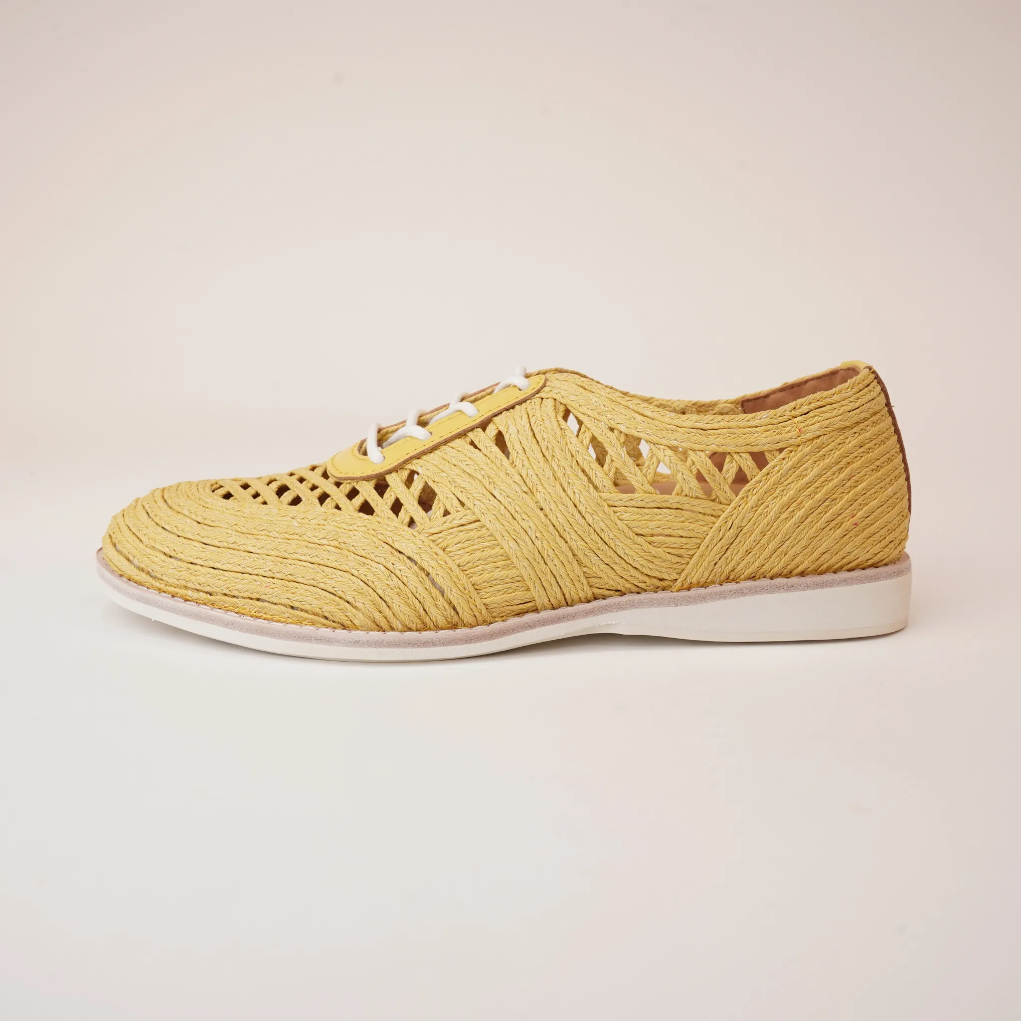 Derby Open Weave Sunshine Lace Up Flats