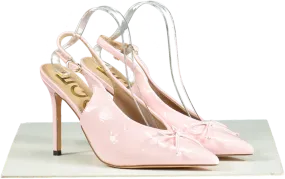 EGO Pink Patent Slingback Heels UK 4