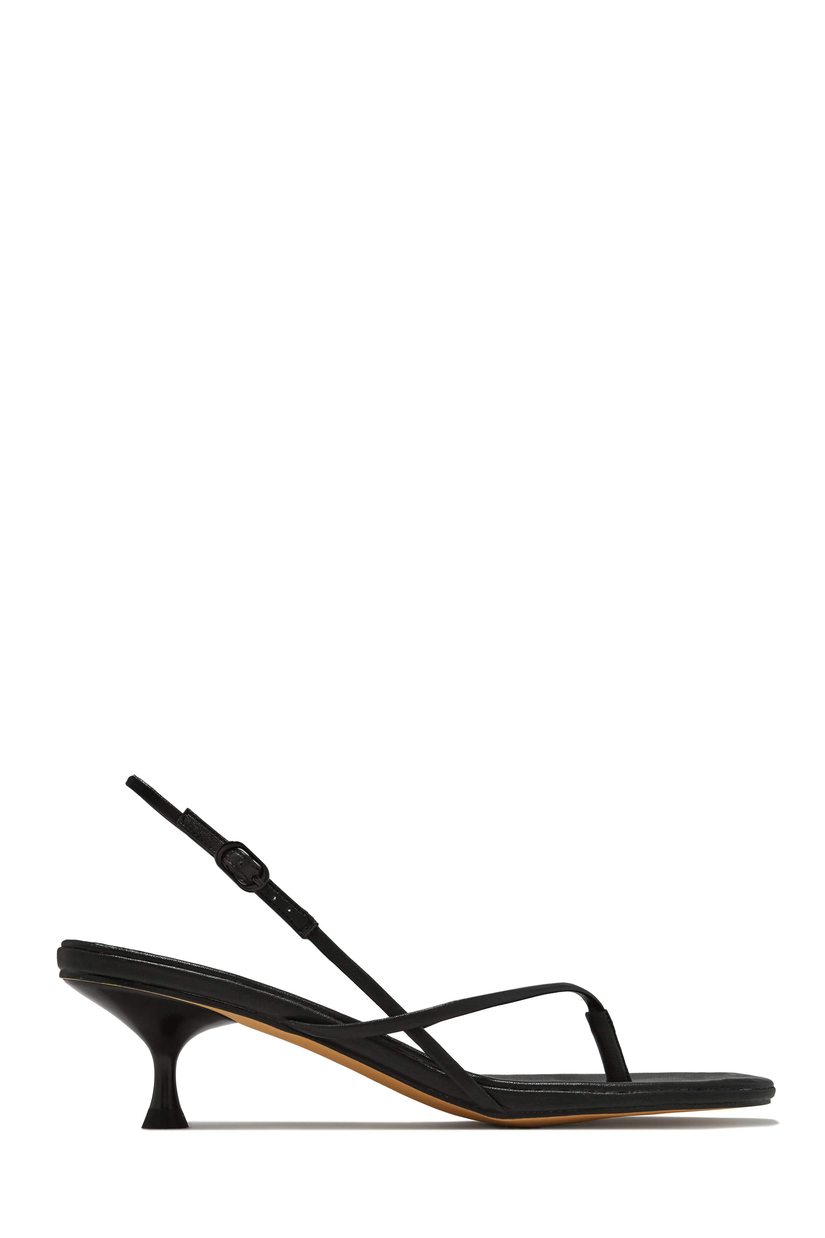 Elodie Slingback Kitten Heels - Black