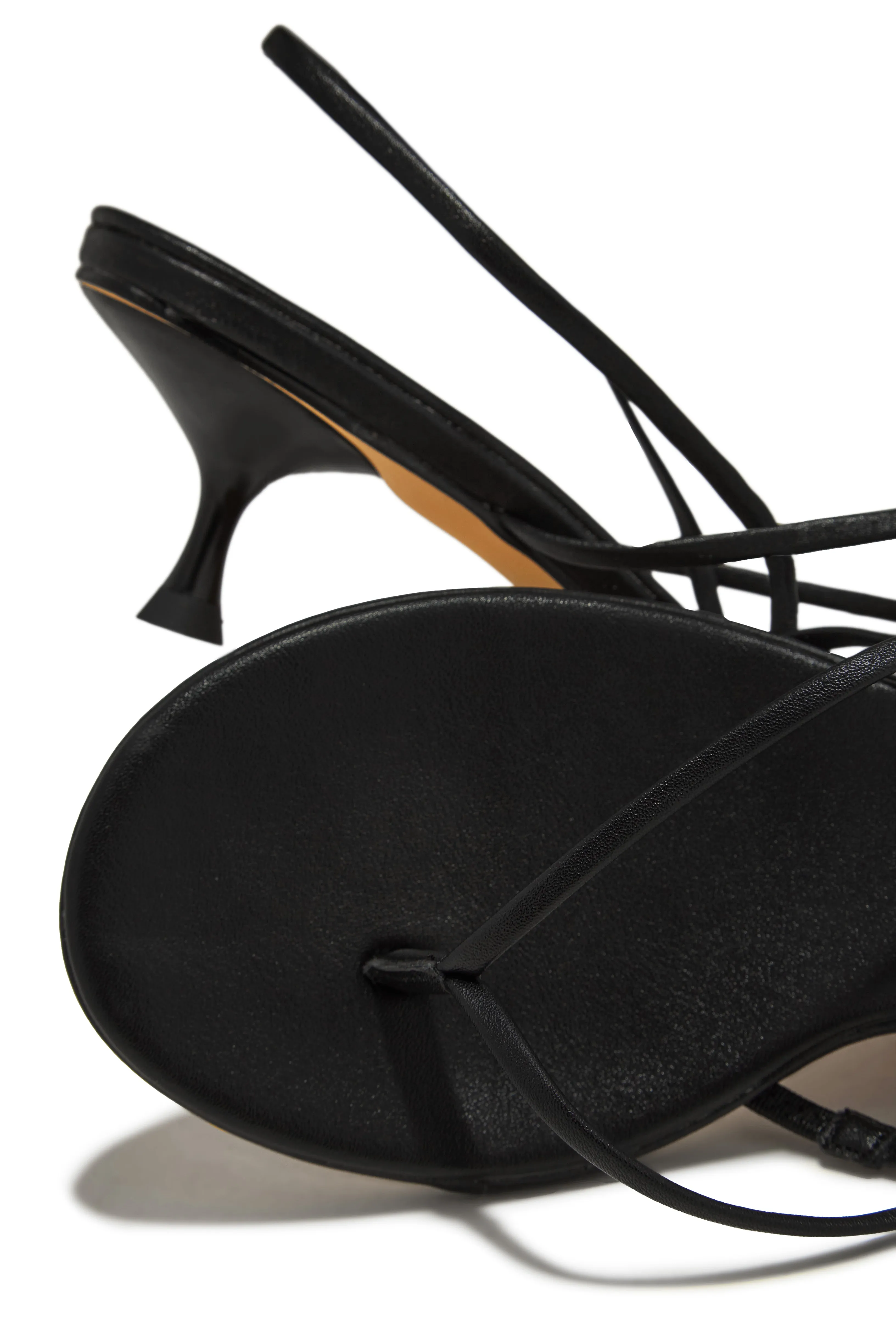 Elodie Slingback Kitten Heels - Black