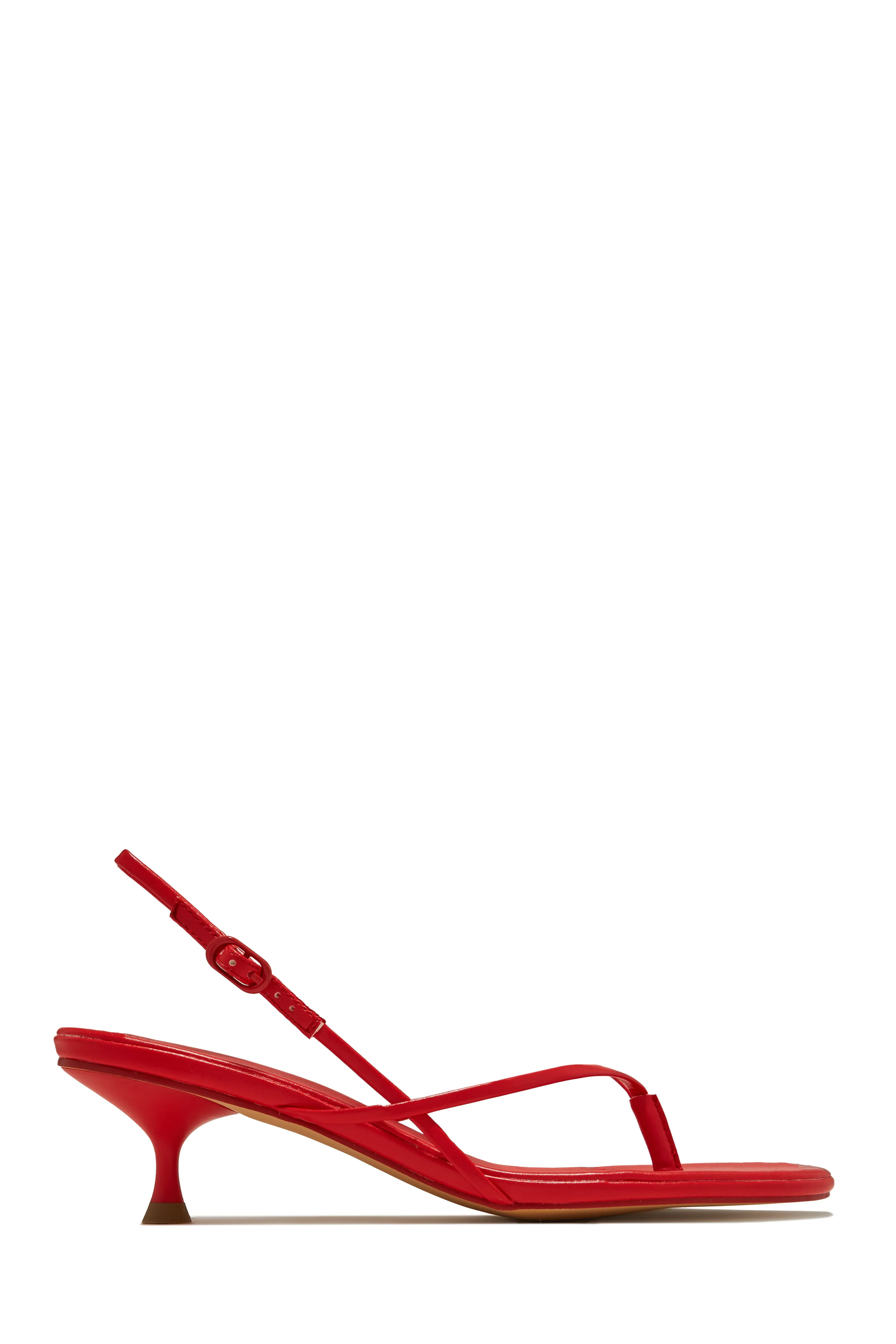 Elodie Slingback Kitten Heels - Red