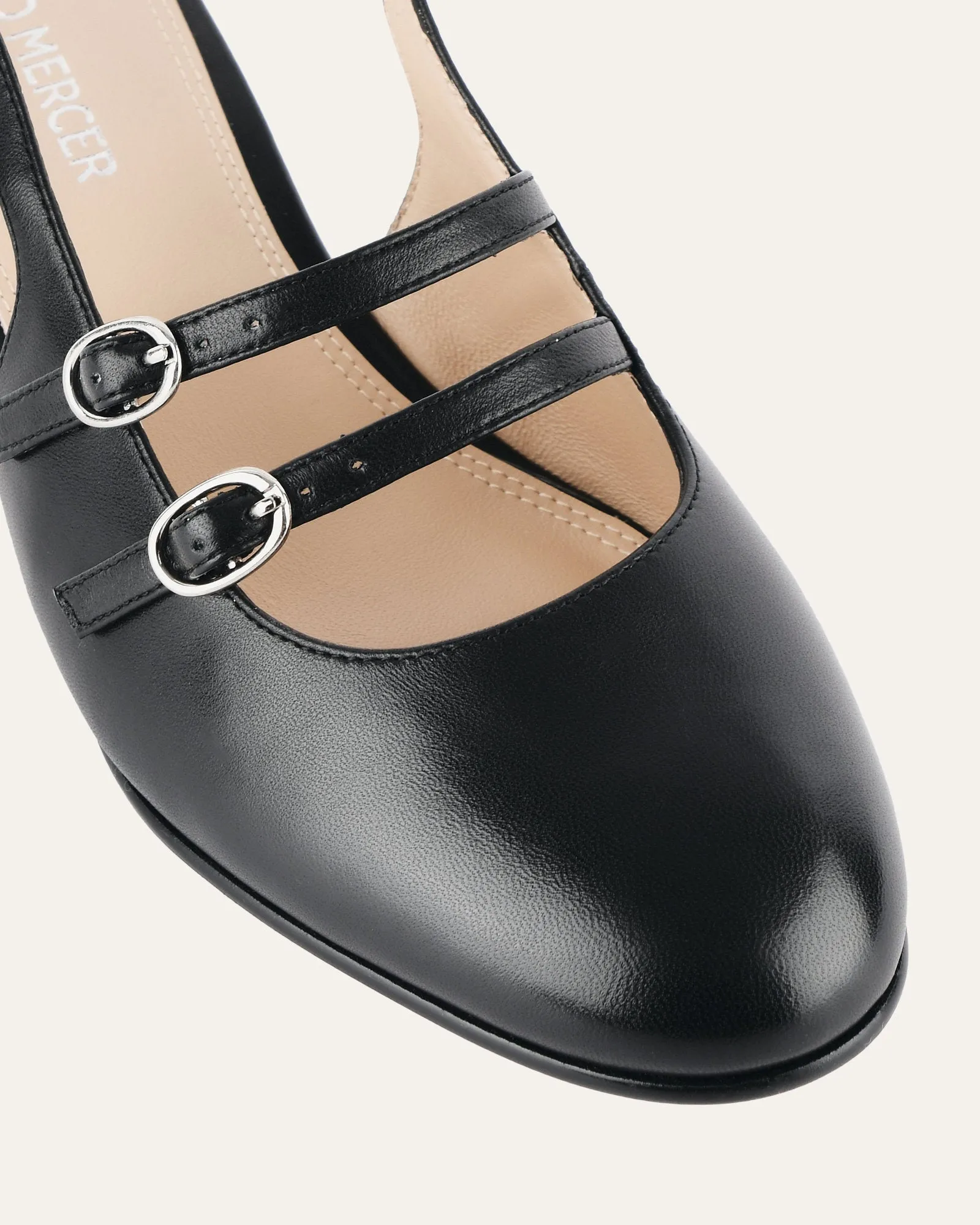 EMMY LOW HEELS BLACK LEATHER