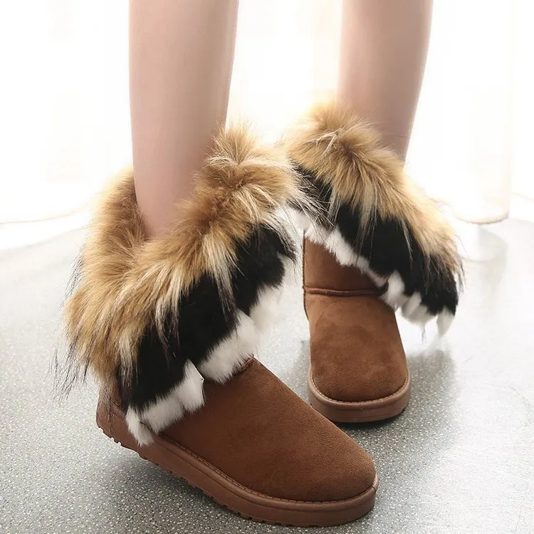 Fox Hair Snow Boots