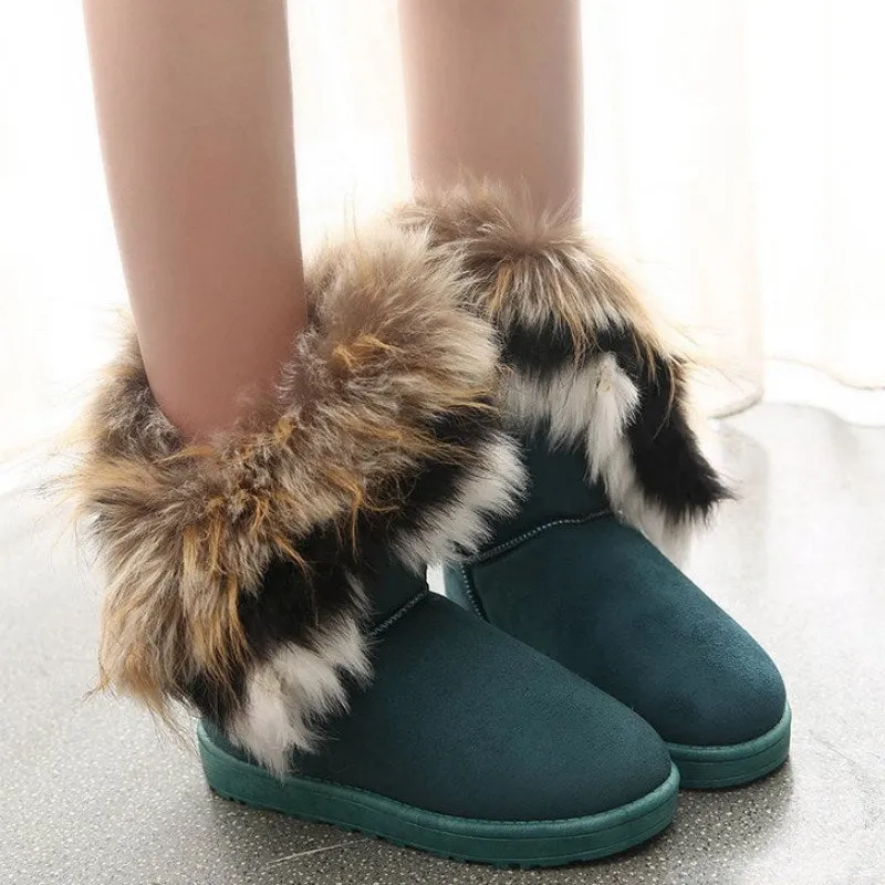 Fox Hair Snow Boots