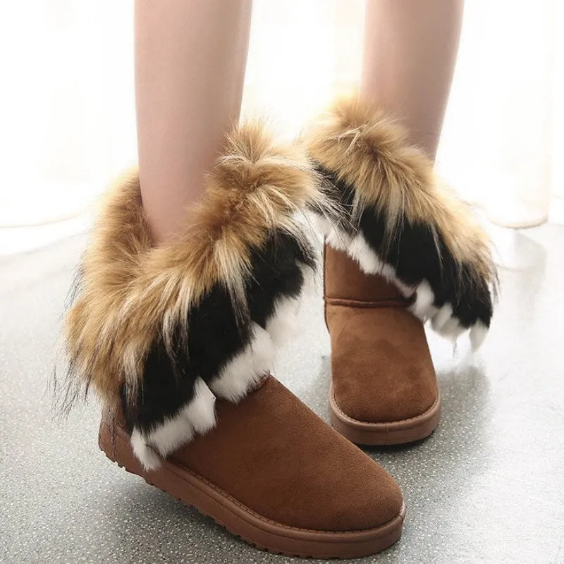 Fox Hair Snow Boots