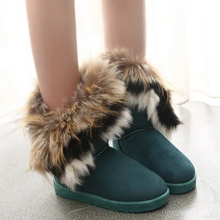 Fox Hair Snow Boots