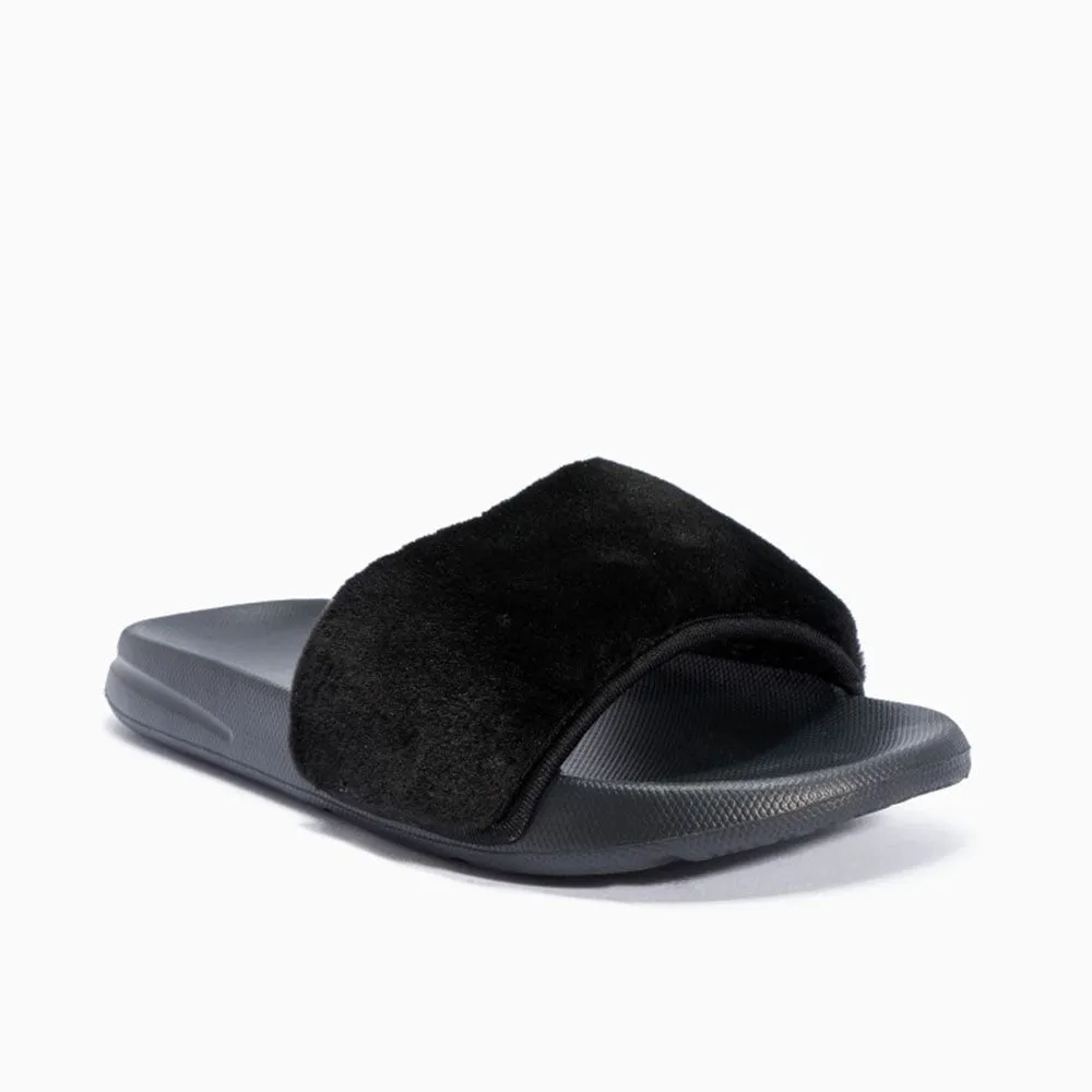 Fur Slip On Sliders