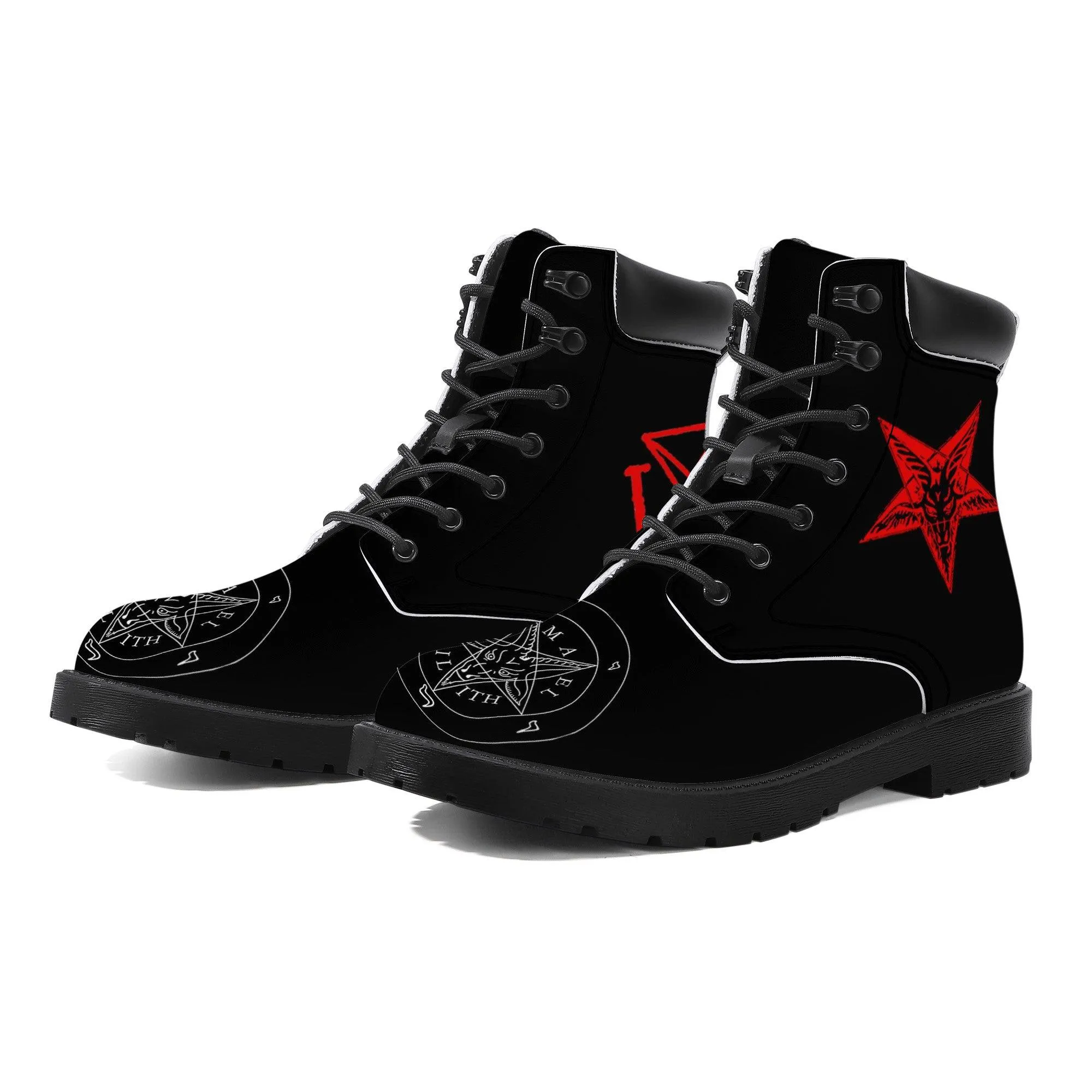 Infernal Union "Hail Lord of Hell" Synthetic Leather Boots