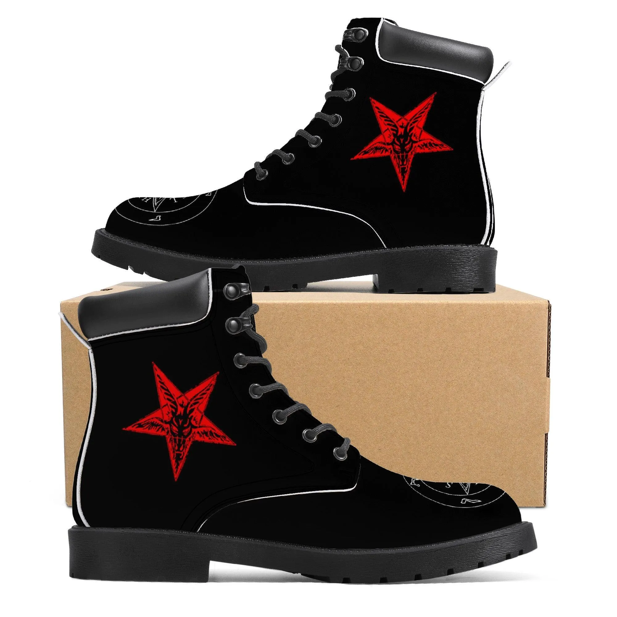 Infernal Union "Hail Lord of Hell" Synthetic Leather Boots