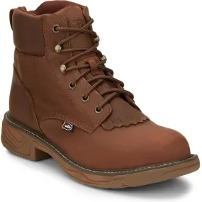 Justin Men's Rush 6" Waterproof Western Work Boot -Brown- SE465