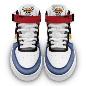 Luffy Sneakers Air Mid OP Custom Anime Shoes