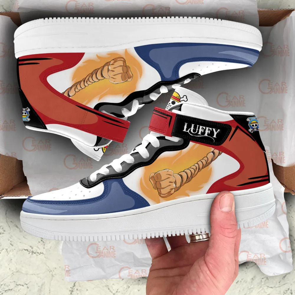 Luffy Sneakers Air Mid OP Custom Anime Shoes