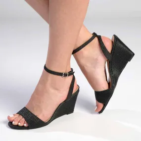 Madison Lakelynn Wedge - Black