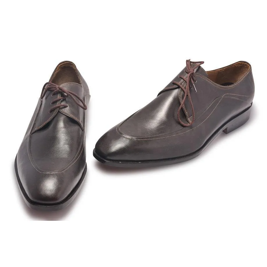 Men Brown Laces Genuine Leather Derby Shoes