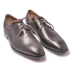 Men Brown Laces Genuine Leather Derby Shoes