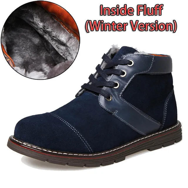 Men's Boots Non Slip Ankle Snow Boots Cool Winter Warm Fluff Cotton Lace-Up  New Arrival Fashion Boots For Men