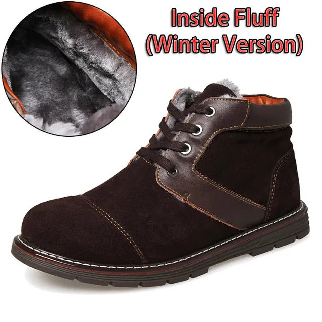 Men's Boots Non Slip Ankle Snow Boots Cool Winter Warm Fluff Cotton Lace-Up  New Arrival Fashion Boots For Men