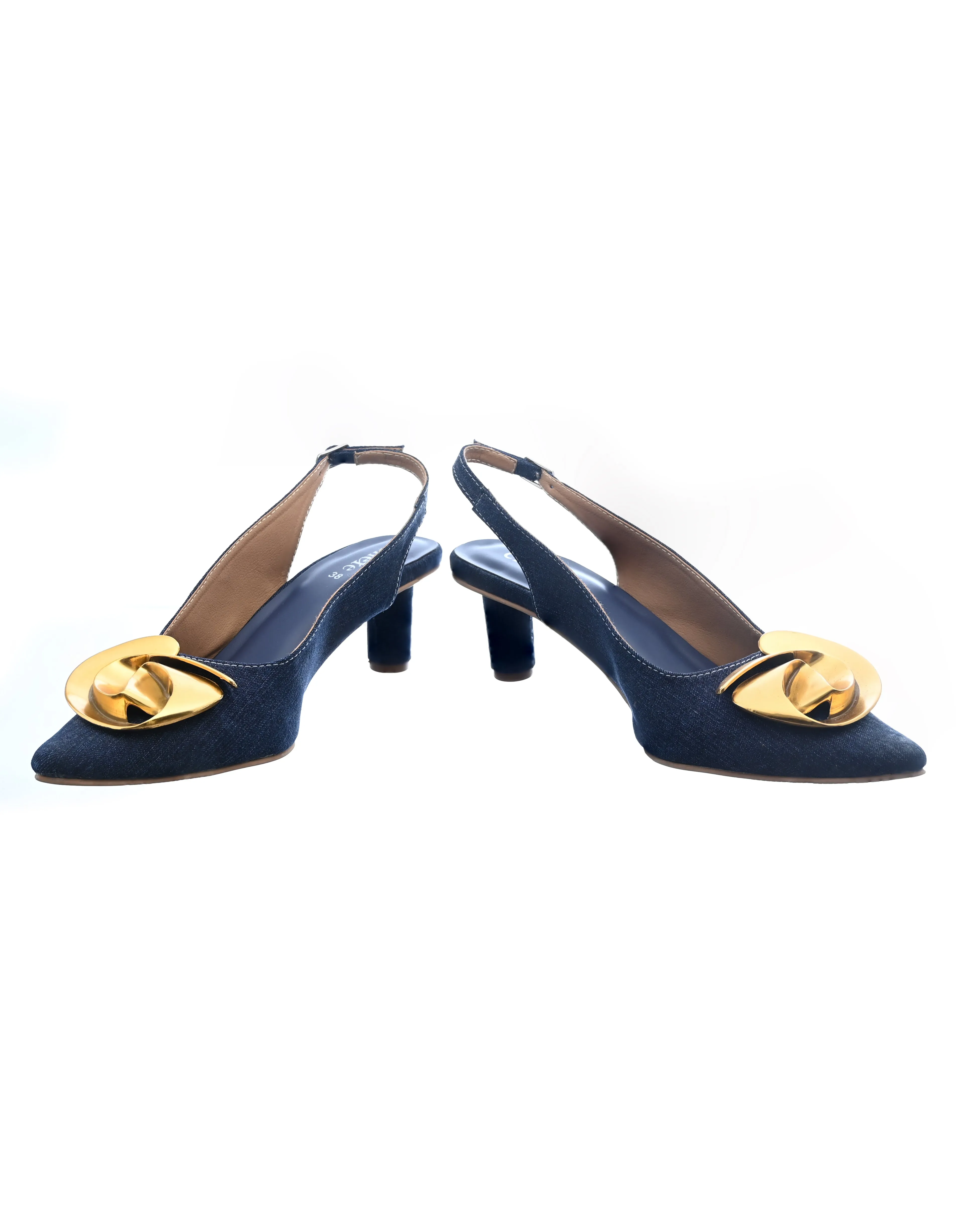 Midnight Slingback Heels for Women