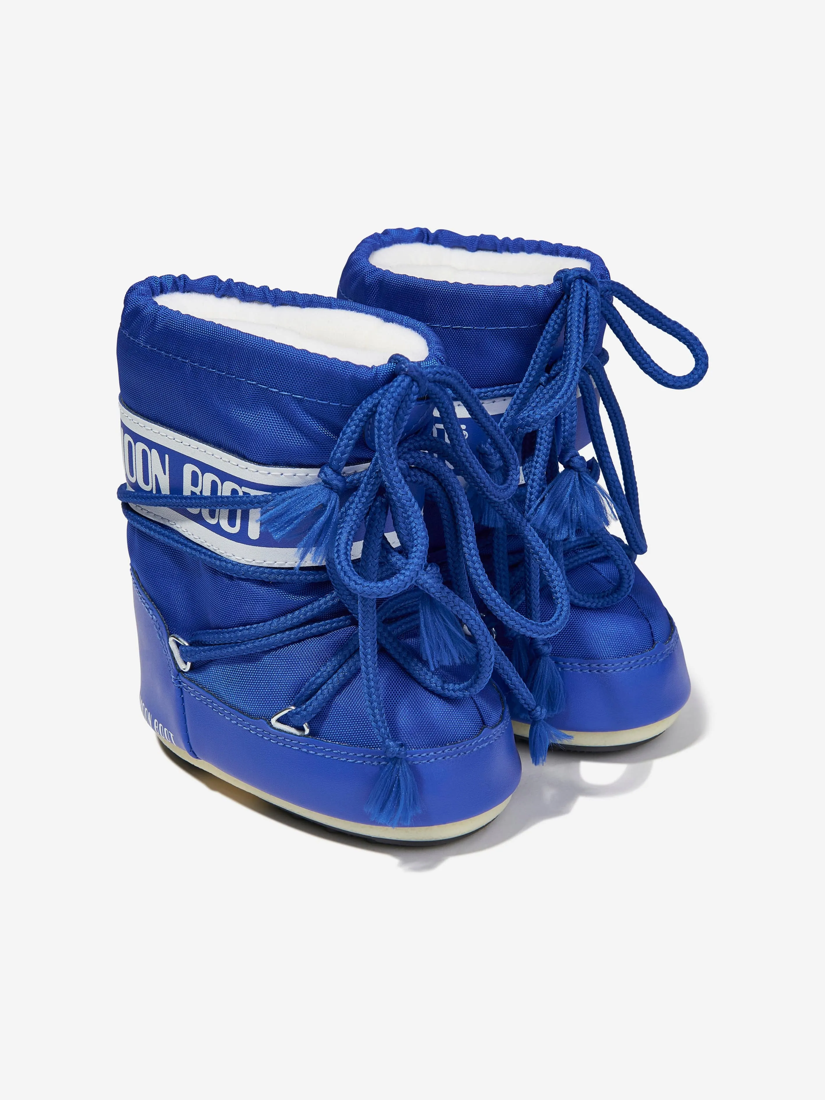 Moon Boot Baby Icon Mini Nylon Snow Boots in Blue