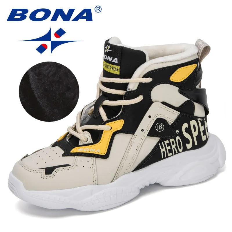 New Designers Plush High Top Children Boots Sneakers