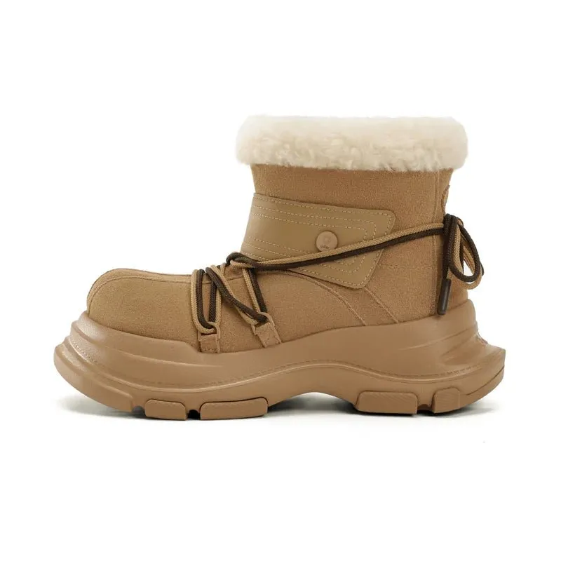 Ouder LuxeCurl Lace-Up Waterproof Snow Boots