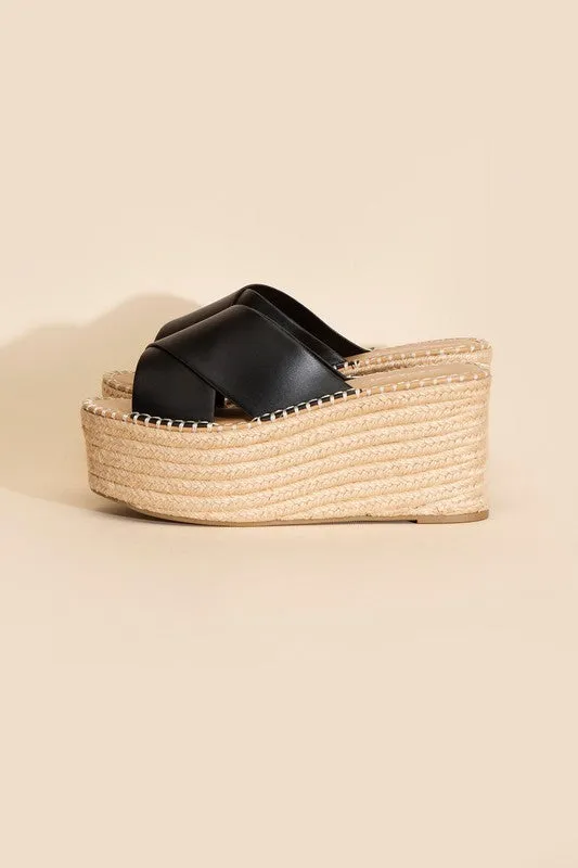 PARTNER-S RAFFIA PLATFORM SLIDES