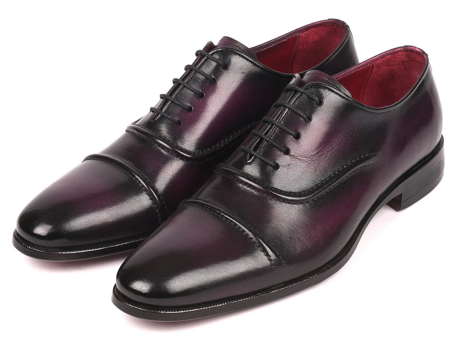 Paul Parkman Men's Cap-Toe Oxfords Purple (ID#077-PRP)