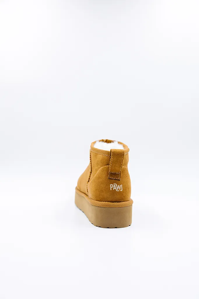 PAWJ Ultra Mini Platform Boot | Chestnut / Aspen Snow