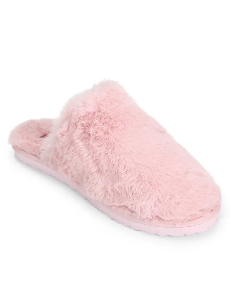 Pink Fuzzy Fur Slippers