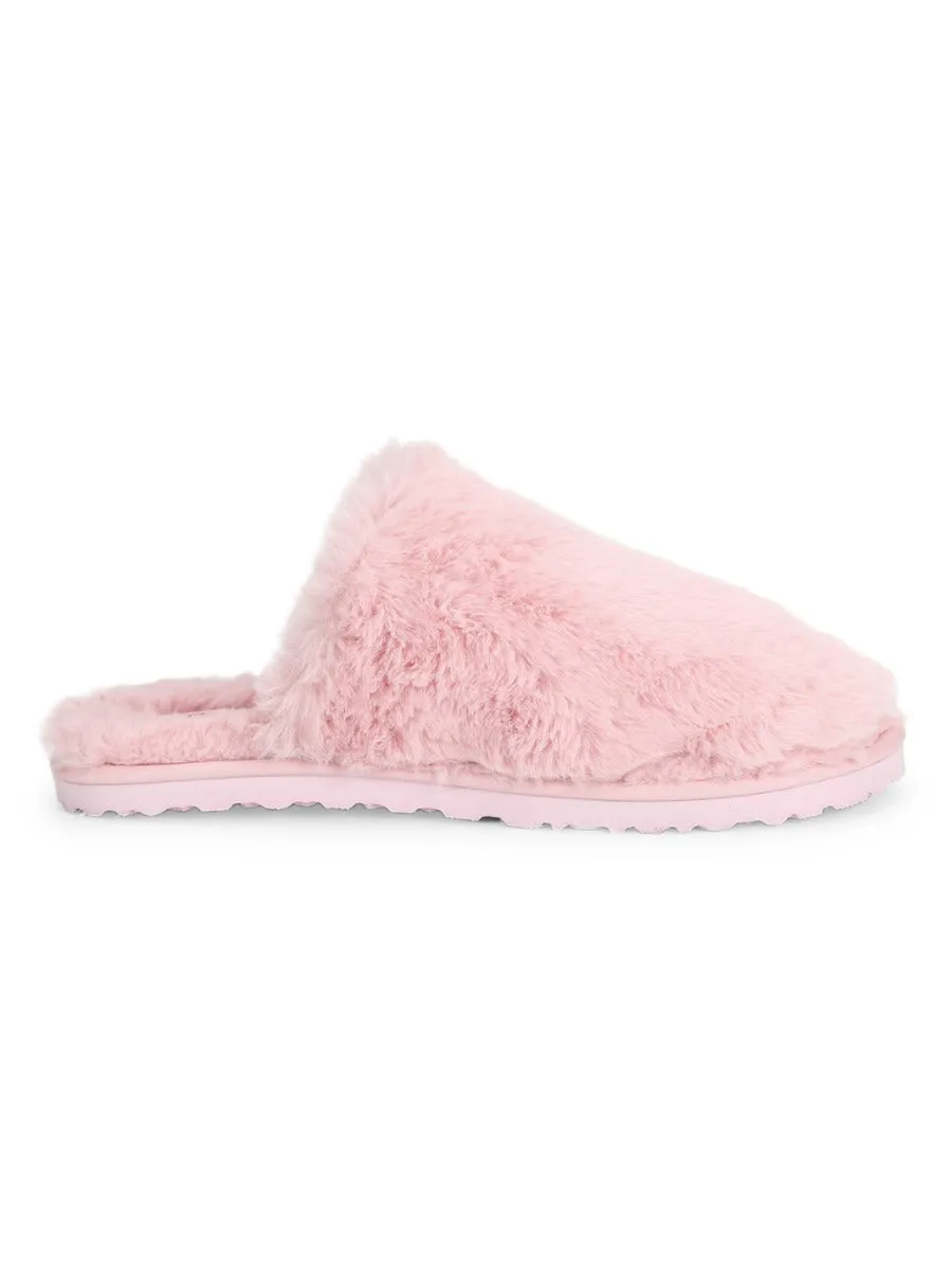 Pink Fuzzy Fur Slippers