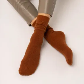 Possum Merino Wool HAMILTON Socks, Leather Brown