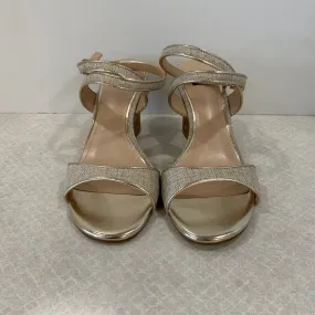 Sandals Heels Wedge By White House Black Market In Gold, Size: 8.5