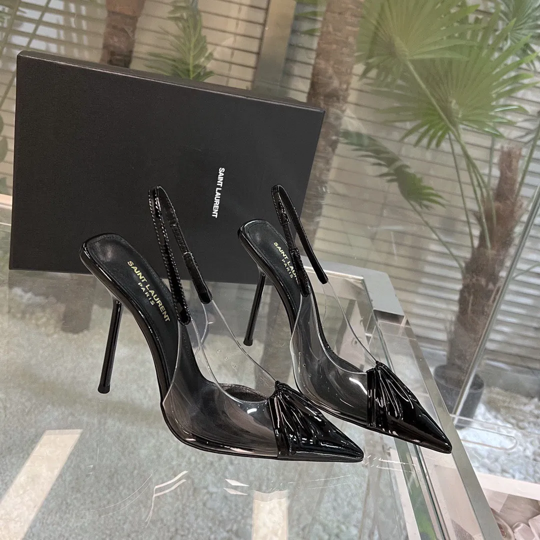 SE980 YSK Slingback Pumps in PVC & Patent Leather / Size5-9