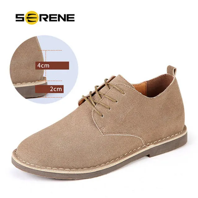 SERENE 2017 Casual Derby Cow Leather Men Shoes