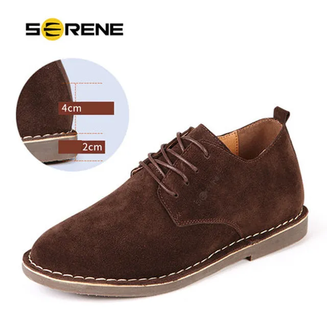 SERENE 2017 Casual Derby Cow Leather Men Shoes