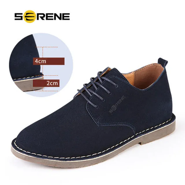 SERENE 2017 Casual Derby Cow Leather Men Shoes