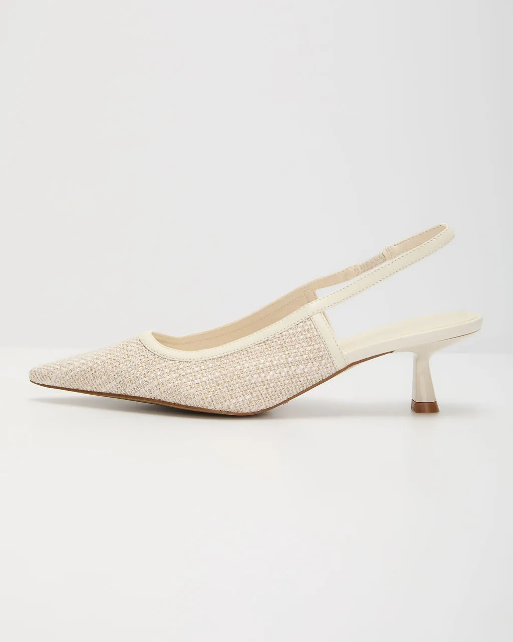 Stick Together Boucle Slingback Kitten Heels