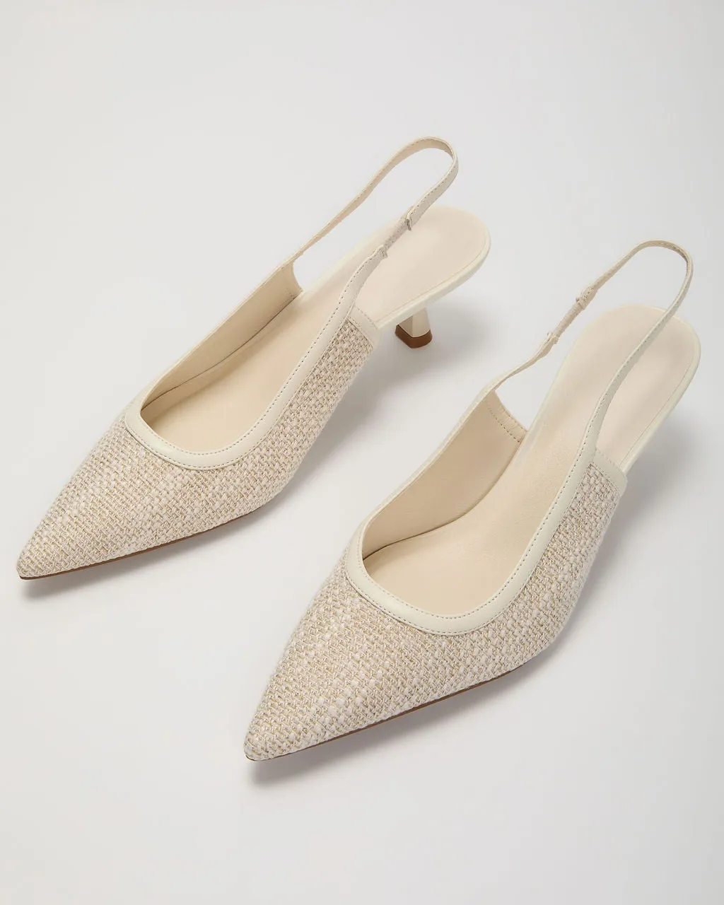 Stick Together Boucle Slingback Kitten Heels