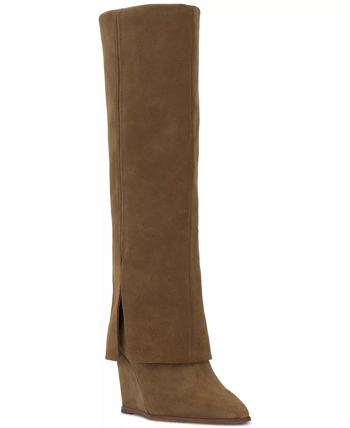 Tibani Cuffed Tall Wedge Boot - Nutmeg Verona