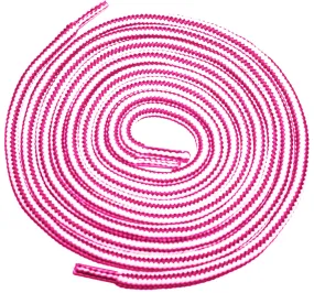 [True White / Fuchsia Pink] 35-36" Round Hiking Shoelaces for Vans