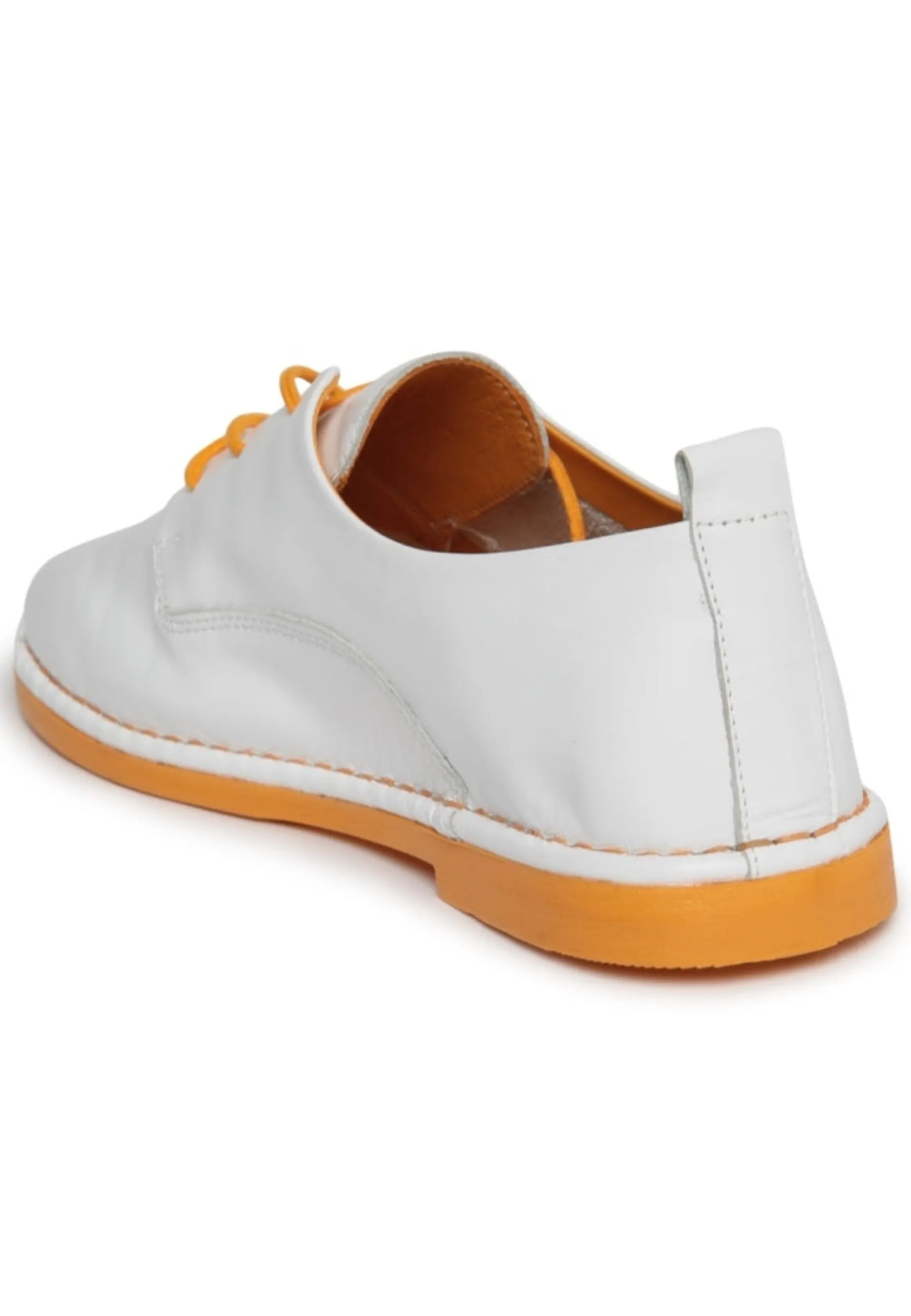 Vibrant Leather Oxford Shoes - White